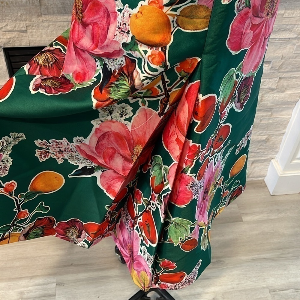 Talbots Green Floral Dress, Size 12 petite - Picture 5 of 9